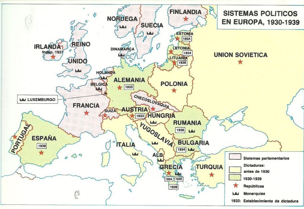 Dictaduras-Europa 1930