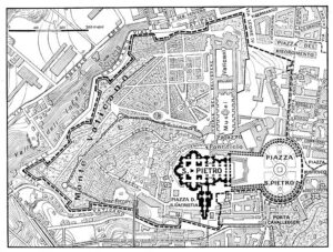 La ciudad del Vaticano. Mapa de 1929.