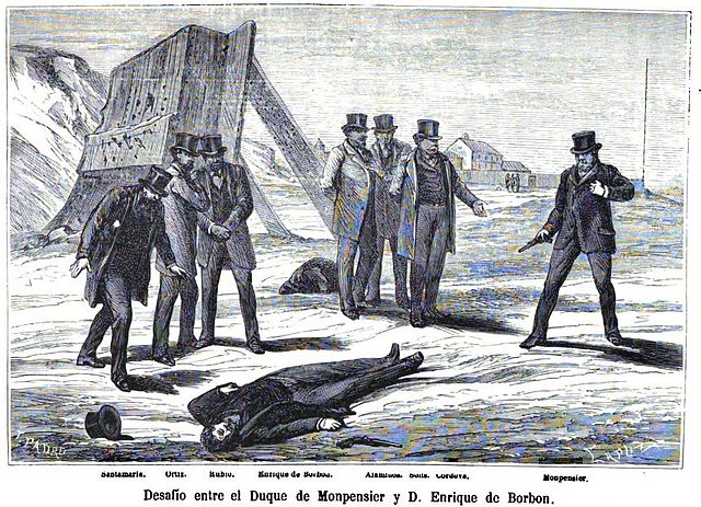 Desafío entre el duque de Montpensier y Enrique de Borbón (Historia de la interinidad y guerra civil de España desde 1868, Vol. 1)